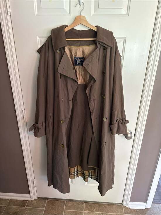 Burberrys Jackets & Blazers - Vintage Burberrys Wool and Camel Hair Trench Coat Brown Double Breasted